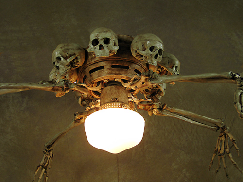 Details About Skeleton Arm Ceiling Fan W Skulls Halloween Prop Human Skeletons